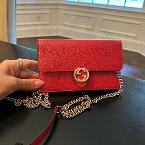 Gucci wallet on a chain